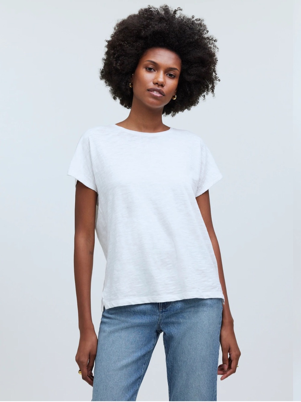 Madewell Top L Dolman Sleeve White